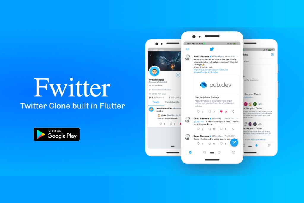 Fwitter - Twitter Clone in Flutter - OverHive