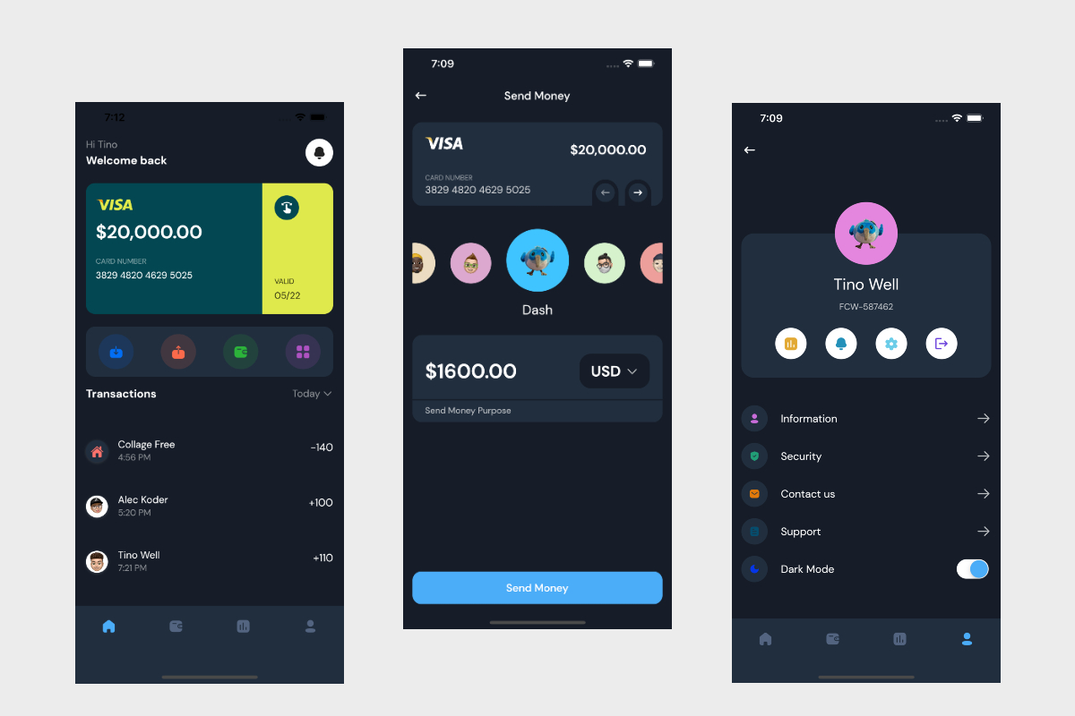 Free Flutter Mobile Banking App Template