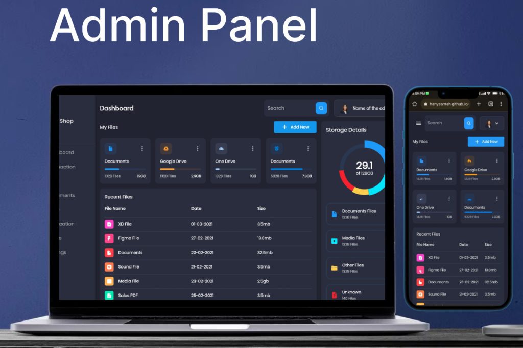 Free Flutter Responsive Admin Dashboard Template - OverHive